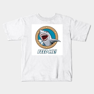 Feed Me Emblem Kids T-Shirt